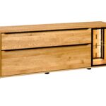 Szafka RTV z Drzwiami ze Szkłem z Drewna Shine Typ 25