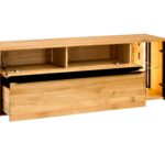 Szafka RTV z Drzwiami ze Szkłem z Drewna Shine Typ 25