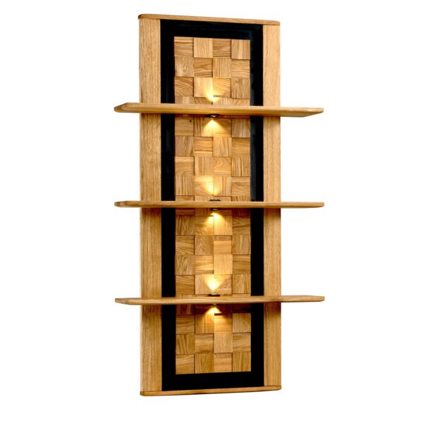 Zestaw 3 Półek z Drewna Shine Typ 33