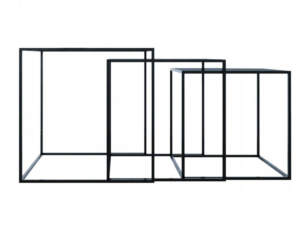 Stolik Kawowy Szklany 3 w 1 – Crystal