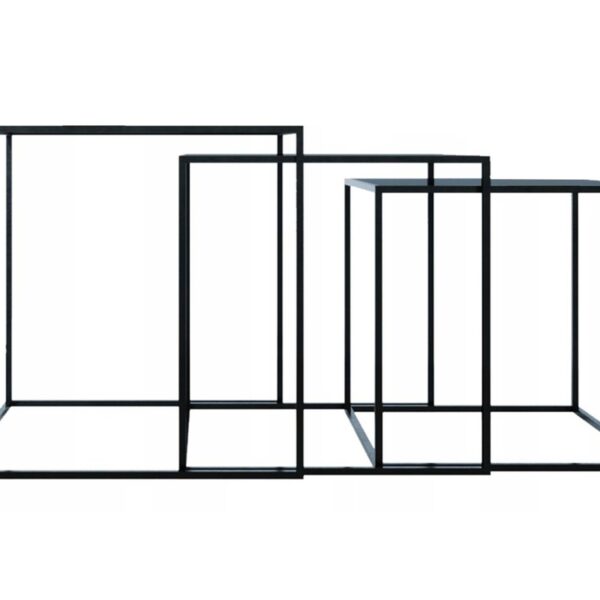 Stolik Kawowy Szklany 3 w 1 – Crystal