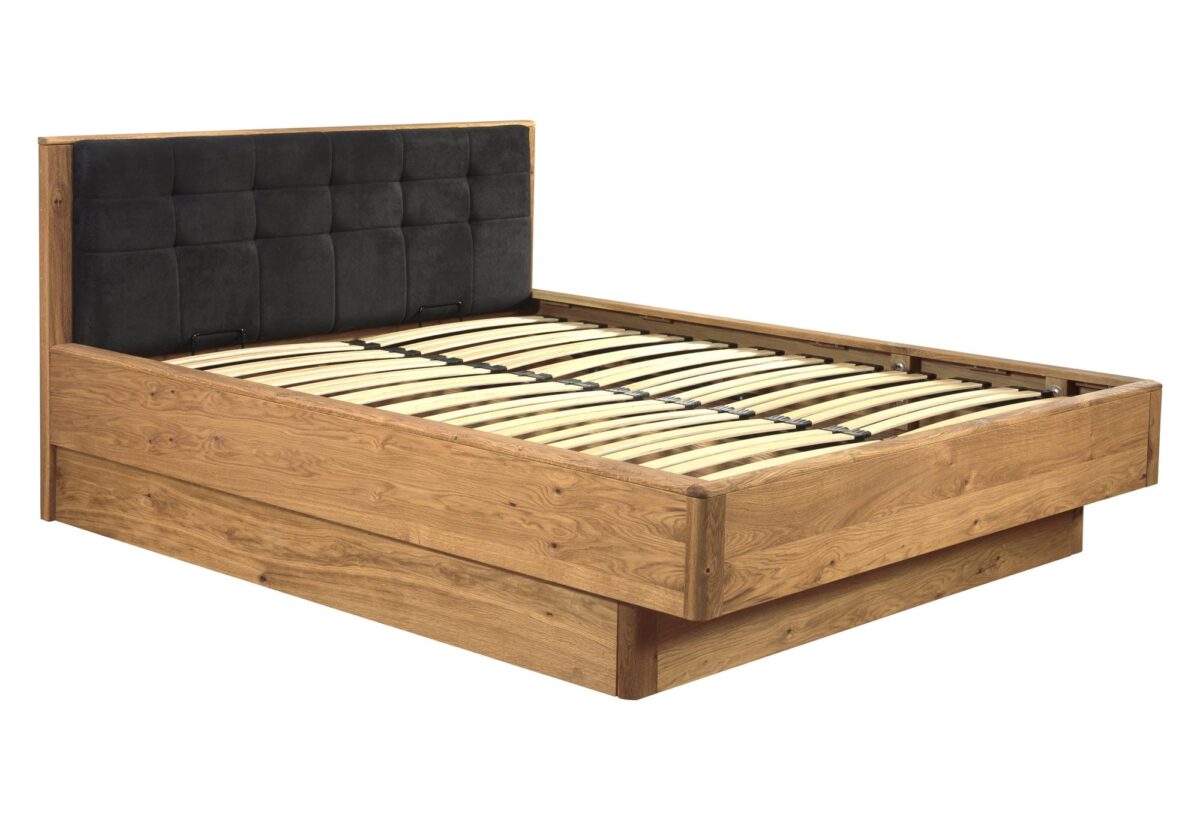 Łóżko dębowe z pojemnikiem Maseri 140