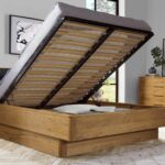 Łóżko dębowe z pojemnikiem Maseri 160