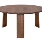 Klasyczny dębowy nowoczesny stolik 71 cm Asento