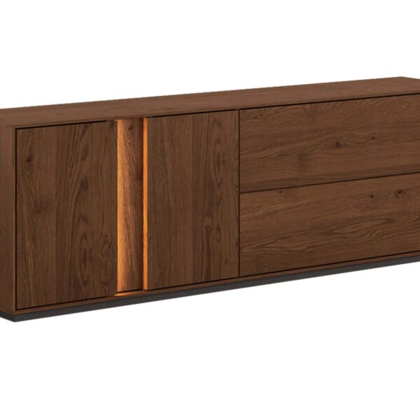 Nowoczesna dębowa szafka RTV 185 cm Essentia