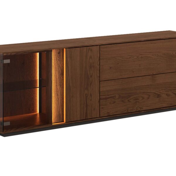 Nowoczesna dębowa szafka RTV 185 cm Essentia