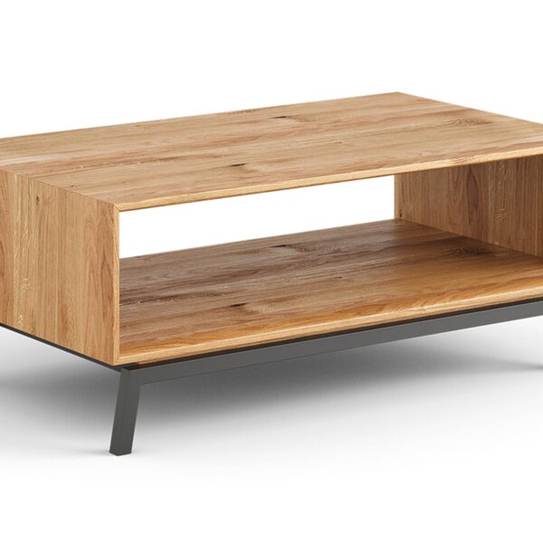 Stolik Kawowy Loft Dąb Naturalny Stal Oak Elegance
