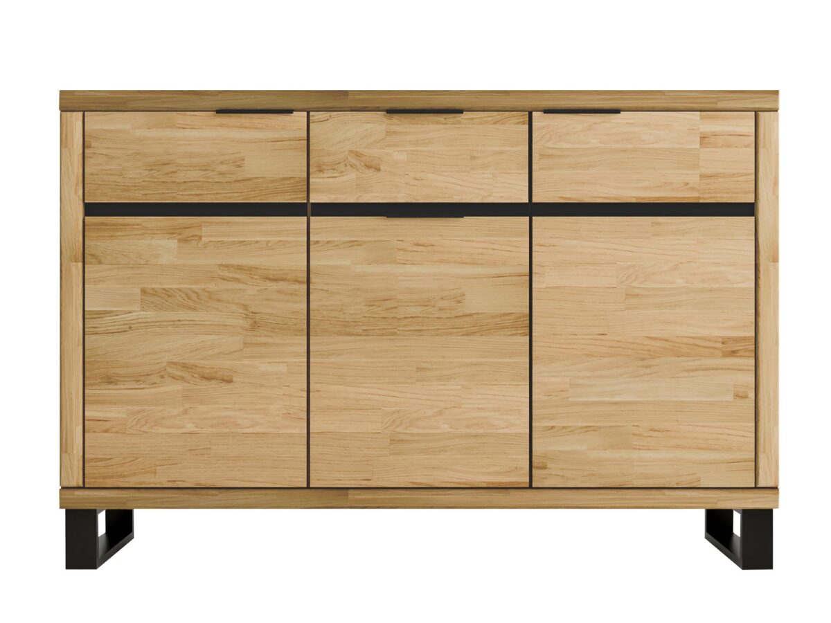 Komoda Dębowa na Metalowych Nóżkach – Nexor 32