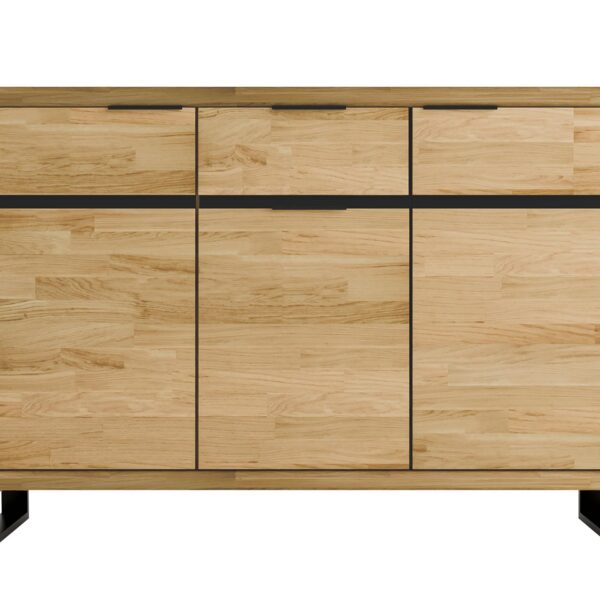 Komoda Dębowa na Metalowych Nóżkach – Nexor 32