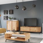 Komoda Winna Loft Naturalny Dąb Stal Oak Elegance