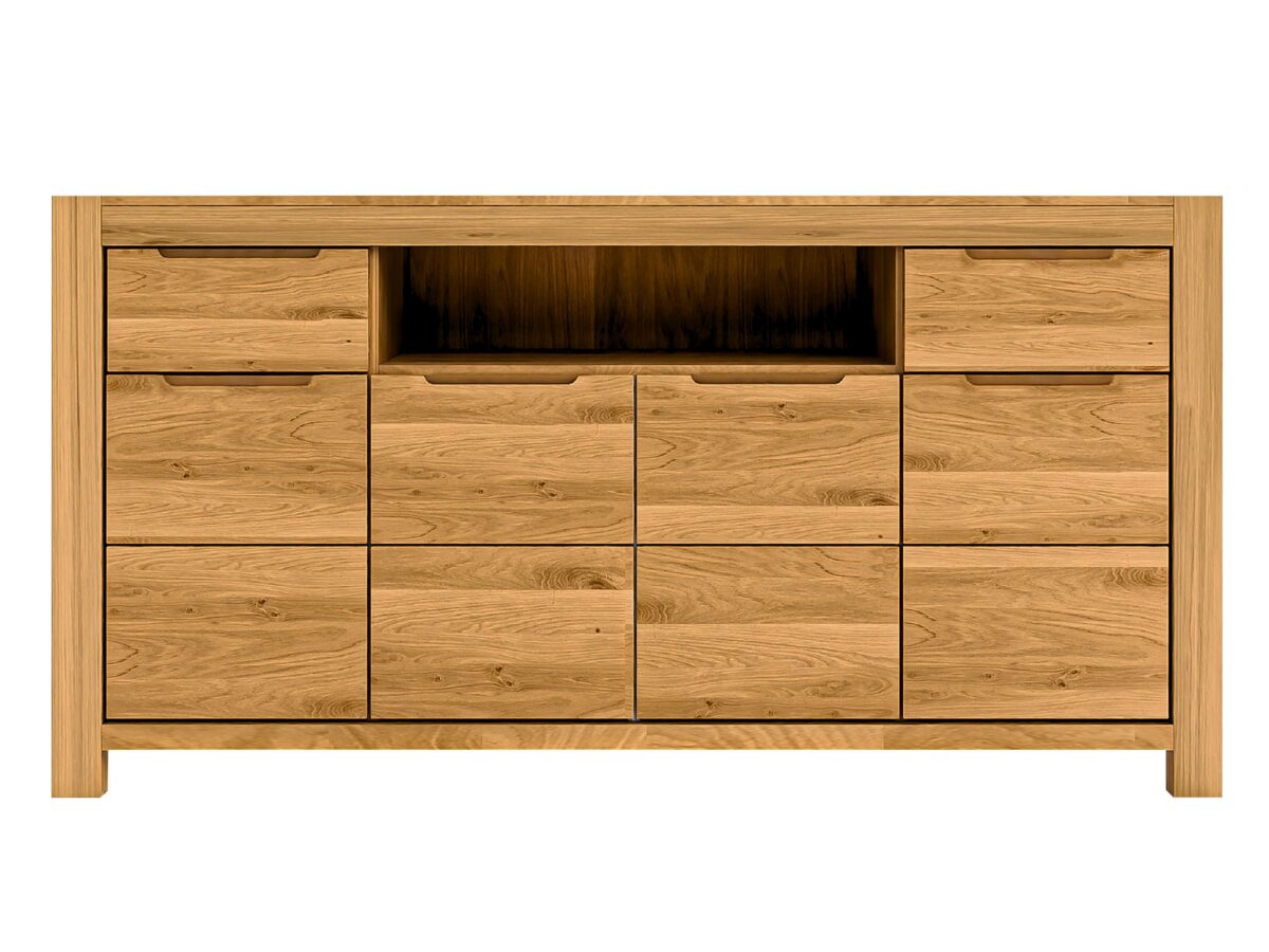 Komoda Dębowa Naturalne Drewno – Lunaro 15