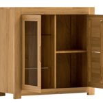 Komoda Dębowa Przeszklona – Lunaro 30