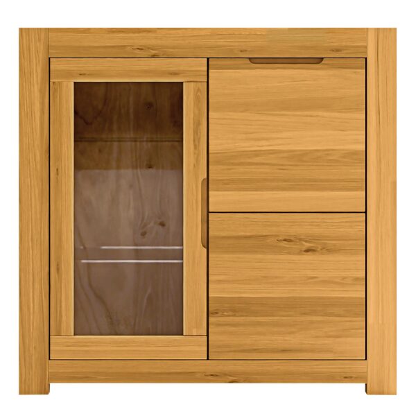 Komoda Dębowa Przeszklona – Lunaro 30
