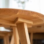 Dębowa Ława Okrągła Basic 50 cm