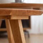 Dębowa Ława Okrągła Basic 50 cm