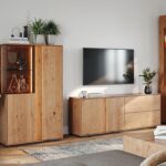 Niska Witryna Szklana Dębowa Essentia