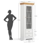 Witryna Wąska Klasyczna Ciepła Biel Sosna Natura Classica