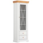 Witryna Wąska Klasyczna Ciepła Biel Sosna Natura Classica