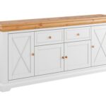 Komoda Klasyczna Lite Drewno Biel Natura Classica