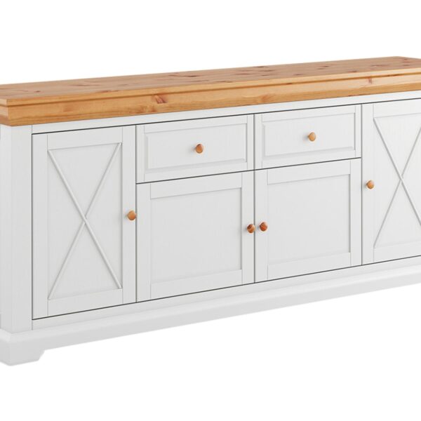 Komoda Klasyczna Lite Drewno Biel Natura Classica