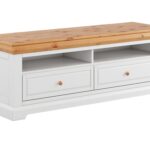 Komoda TV Mała Klasyczna Sosna Biel Natura Classica