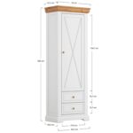 Drewniana Wąska Szafa Natura Classica