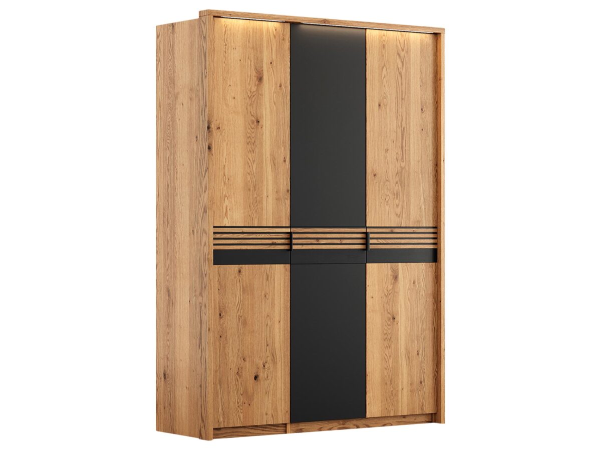 Szafa Dębowa 3D z Drzwiami Szklanymi - Kopenhaga