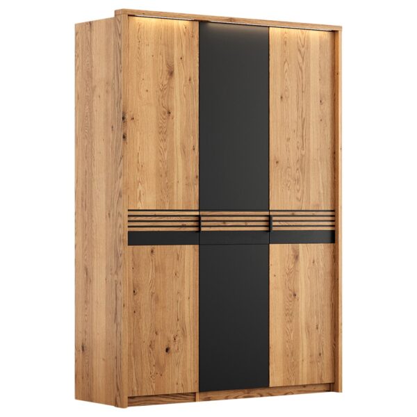 Szafa Dębowa 3D z Drzwiami Szklanymi - Kopenhaga