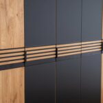 Szafa Dębowa 4D z Podwójnymi Drzwiami Szklanymi - Kopenhaga