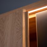 Szafa Dębowa 5D z Potrójnymi Drzwiami Szklanymi - Kopenhaga