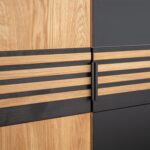 Szafa Dębowa 5D z Pojedynczymi Drzwiami Szklanymi - Kopenhaga