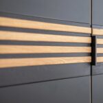 Szafa Dębowa 4D z Podwójnymi Drzwiami Szklanymi - Kopenhaga