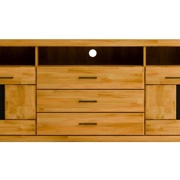 Szeroka Komoda Dębowa 180 cm – Avero 18