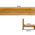 Zestaw Półek Dębowych 90 cm – Avero 25