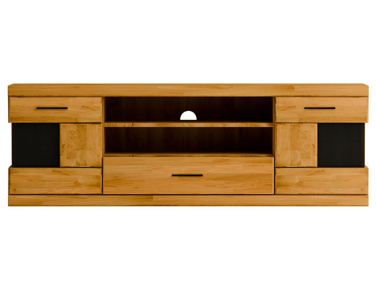 Szafka RTV Dębowa 160 cm Nowoczesna – Avero 46