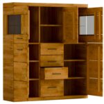 Witryna Dębowa Przyciemniane Szkło – Avero 84