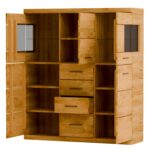 Witryna Dębowa Przyciemniane Szkło – Avero 84