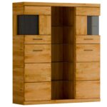 Witryna Dębowa Szeroka 180 cm – Avero 86