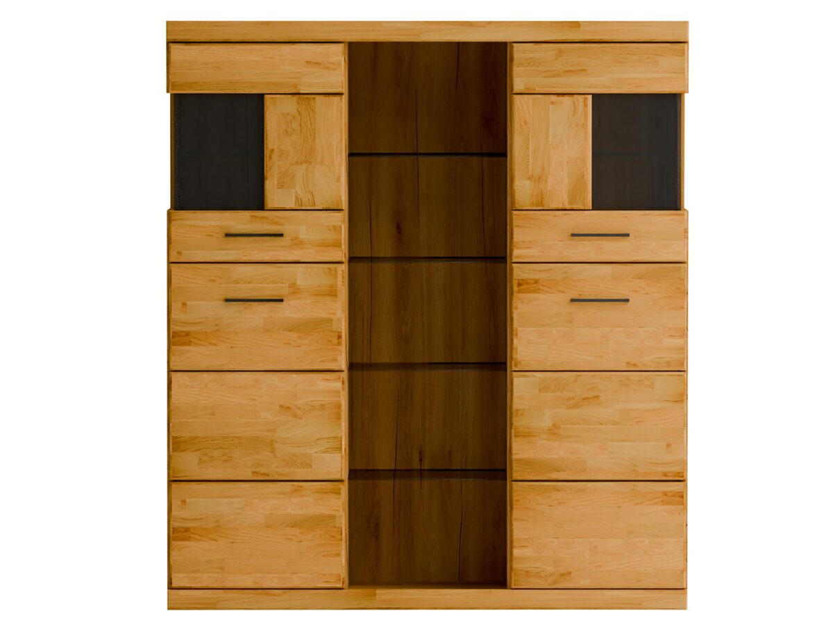 Witryna Dębowa Szeroka 180 cm – Avero 86