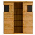 Witryna Dębowa Szeroka 180 cm – Avero 86