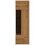 Witryna Dębowa Wysoka Przyciemniane Szkło – Avero 91