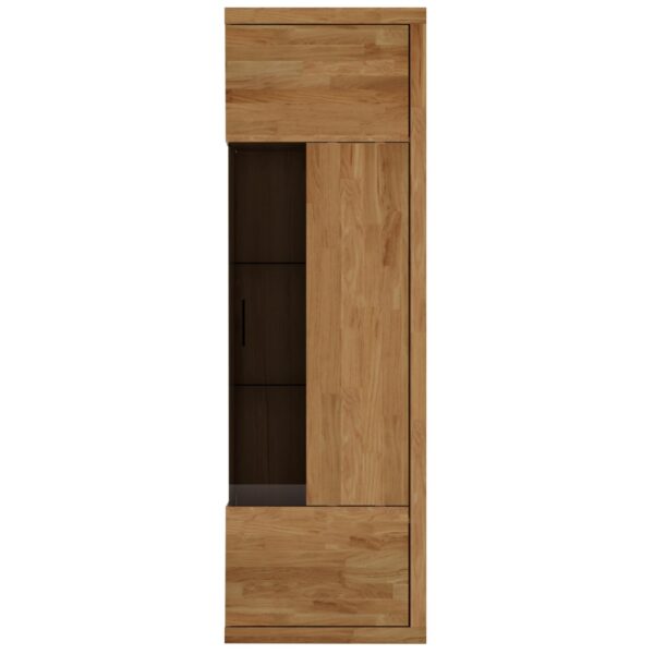 Witryna Dębowa Wysoka Przyciemniane Szkło – Avero 91