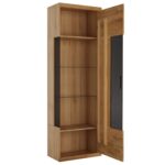 Witryna Dębowa Wysoka Przyciemniane Szkło – Avero 91