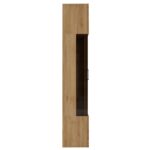 Witryna Dębowa Wysoka Przyciemniane Szkło – Avero 91