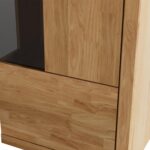 Witryna Dębowa Wysoka Przyciemniane Szkło – Avero 91