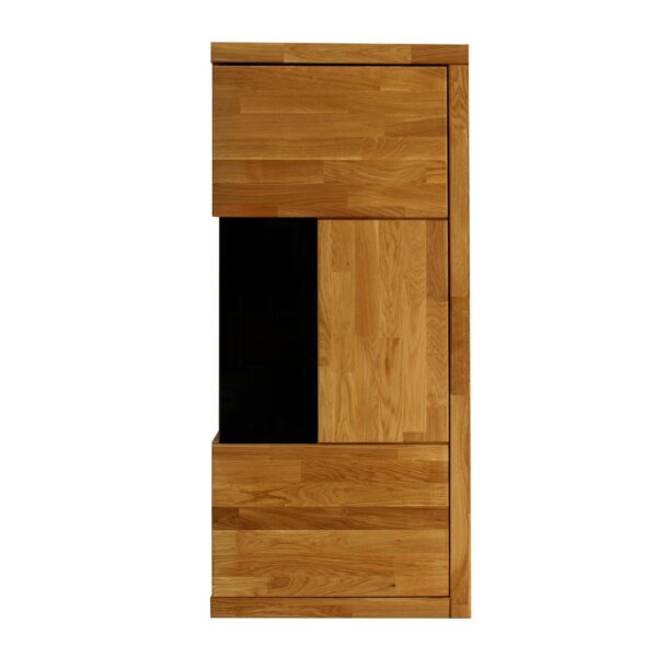 Witryna Niska Drewniana Szklana – Avero 95