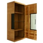 Witryna Niska Drewniana Szklana – Avero 95