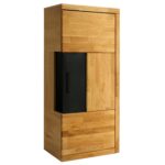 Witryna Niska Drewniana Szklana – Avero 95