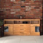 Szeroka Komoda Dębowa 180 cm – Avero 18