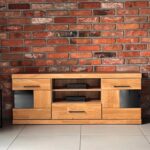 Wąska Szafka RTV Dębowa – Avero 43